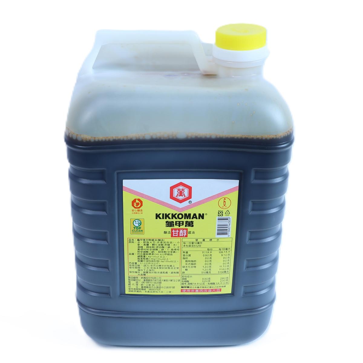 龜甲萬 甘醇醬油6公斤